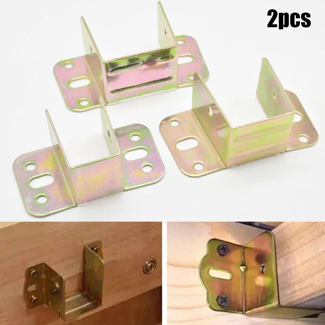Furniture Hardware For Bed - 2pcs U Shaped Metal Bed Bracket