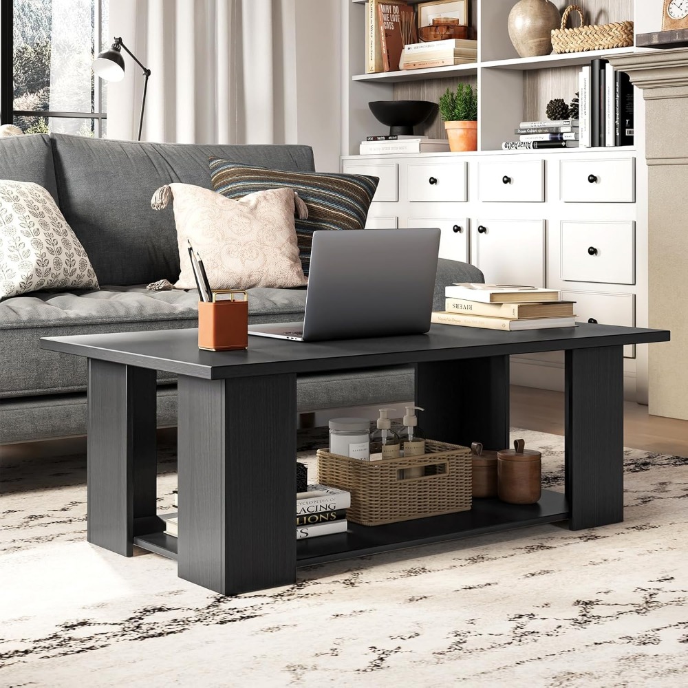 Z. A. Furniture - Z Modern Rectangular 2-Tier Coffee Table