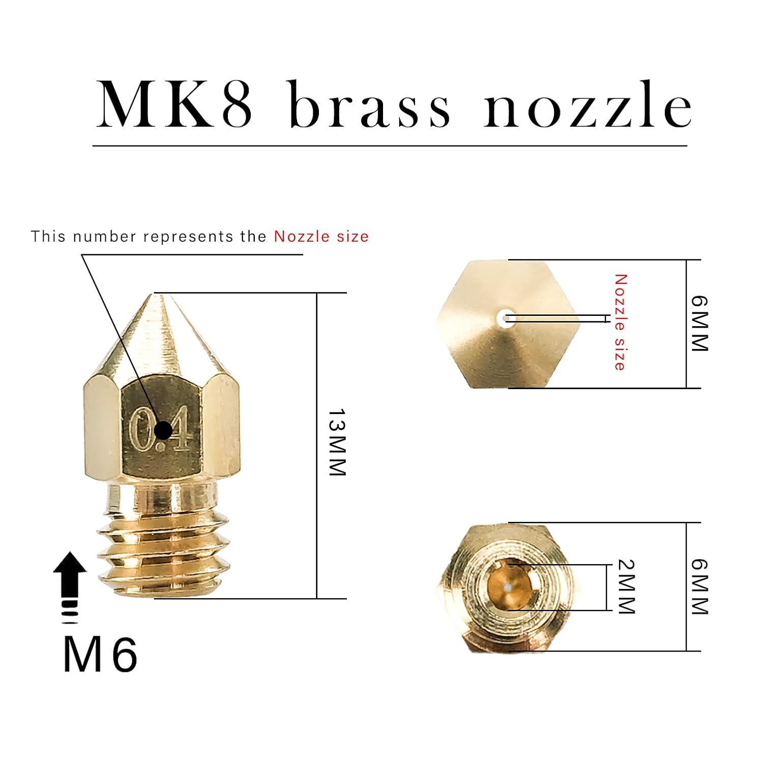 CREALITY 20 Pcs MK8 Brass Nozz - Creality Printer K1 recension och pris