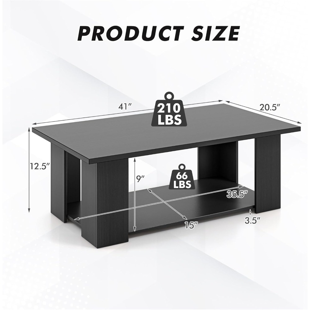 Z Modern Rectangular 2-Tier Co - Z. A. Furniture recension och pris