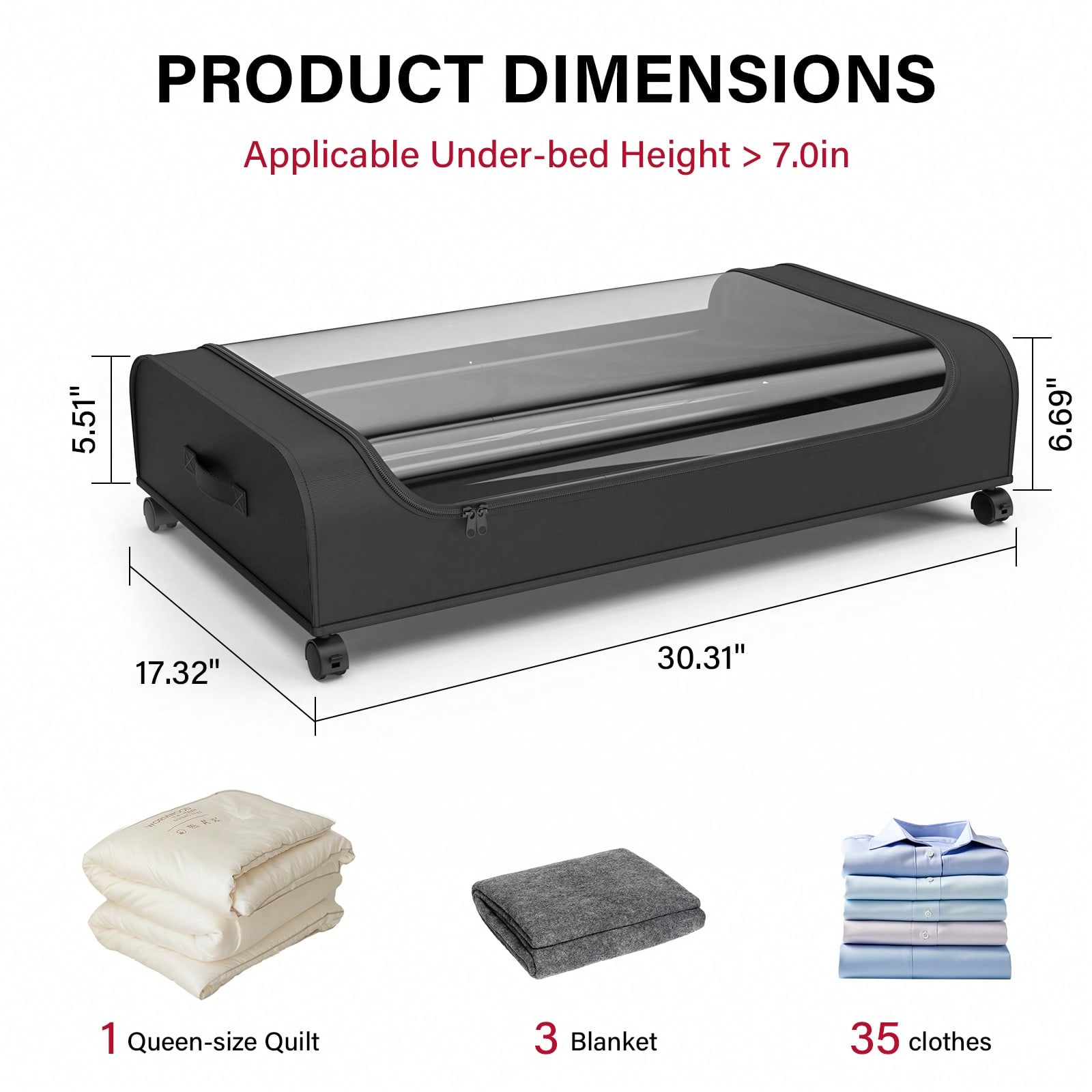 Underbed Storage Organizer Wit - Furniture Hardware For Bed recension och pris