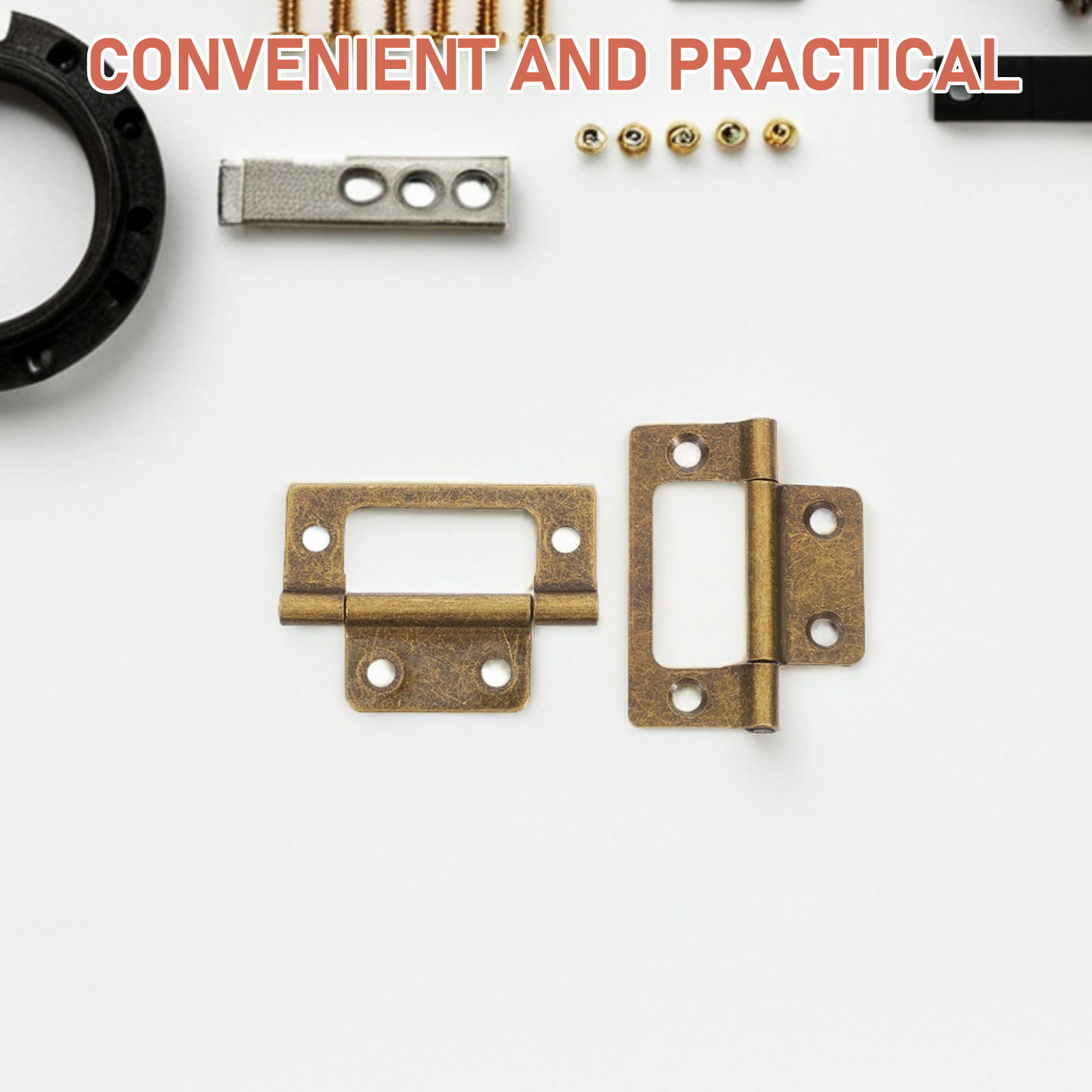 12Pcs Brass Iron Hinges Thicke - Vintage Furniture Hardware Replacement recension och pris